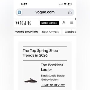 Victoria Beckham Black Leather Flats